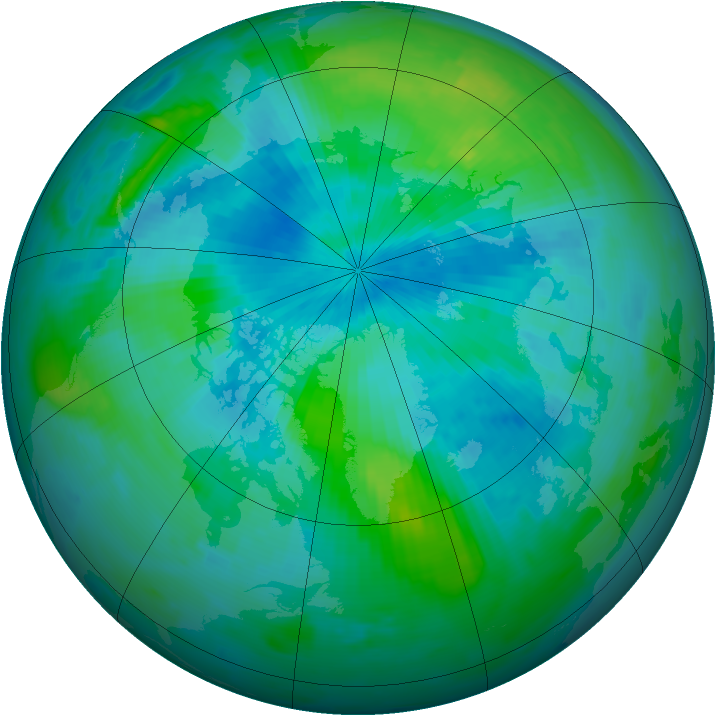 Arctic ozone map for 04 September 1996